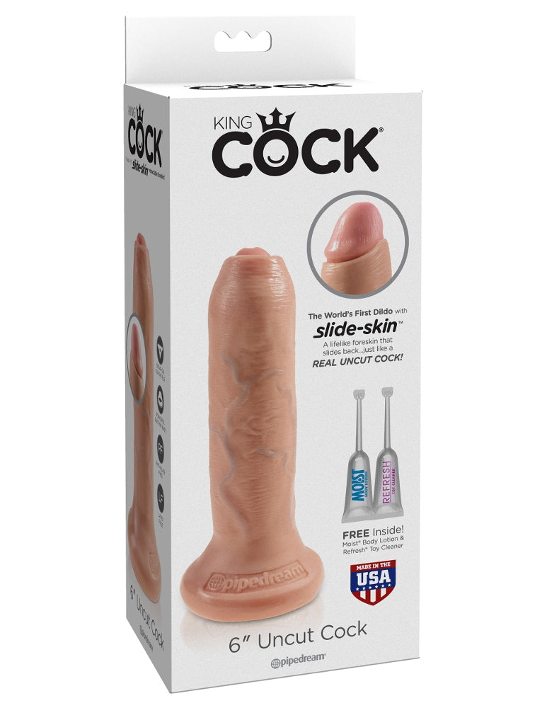 King Cock - Uncut Cock 6” King Cock - Boutique Séduction