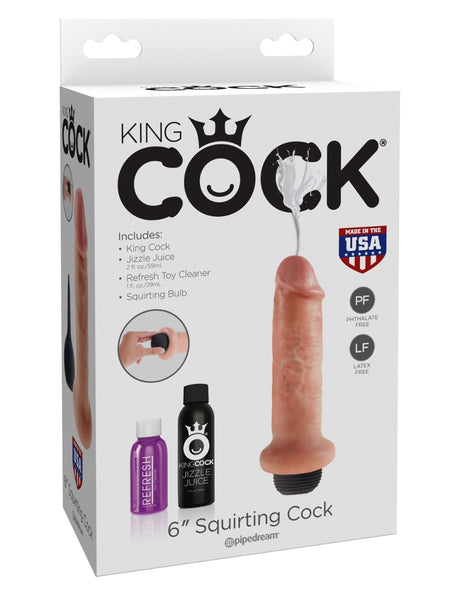 King Cock - 6" Squirting Cock King Cock - Boutique Séduction