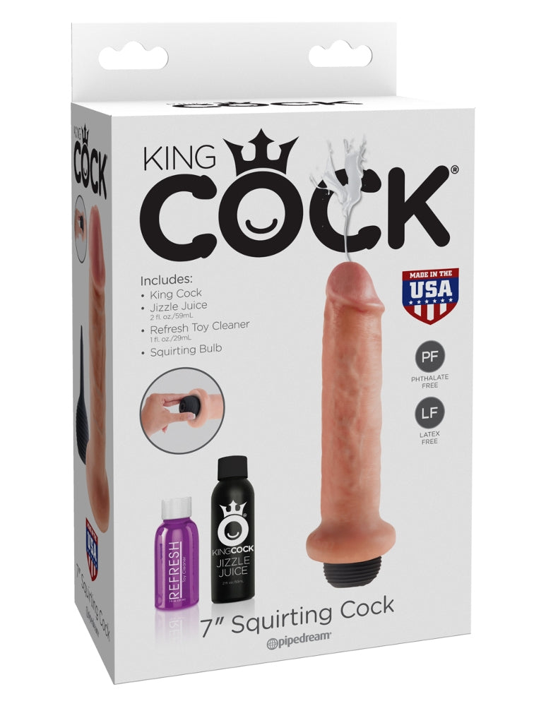 King Cock - 7" Squirting Cock King Cock - Boutique Séduction