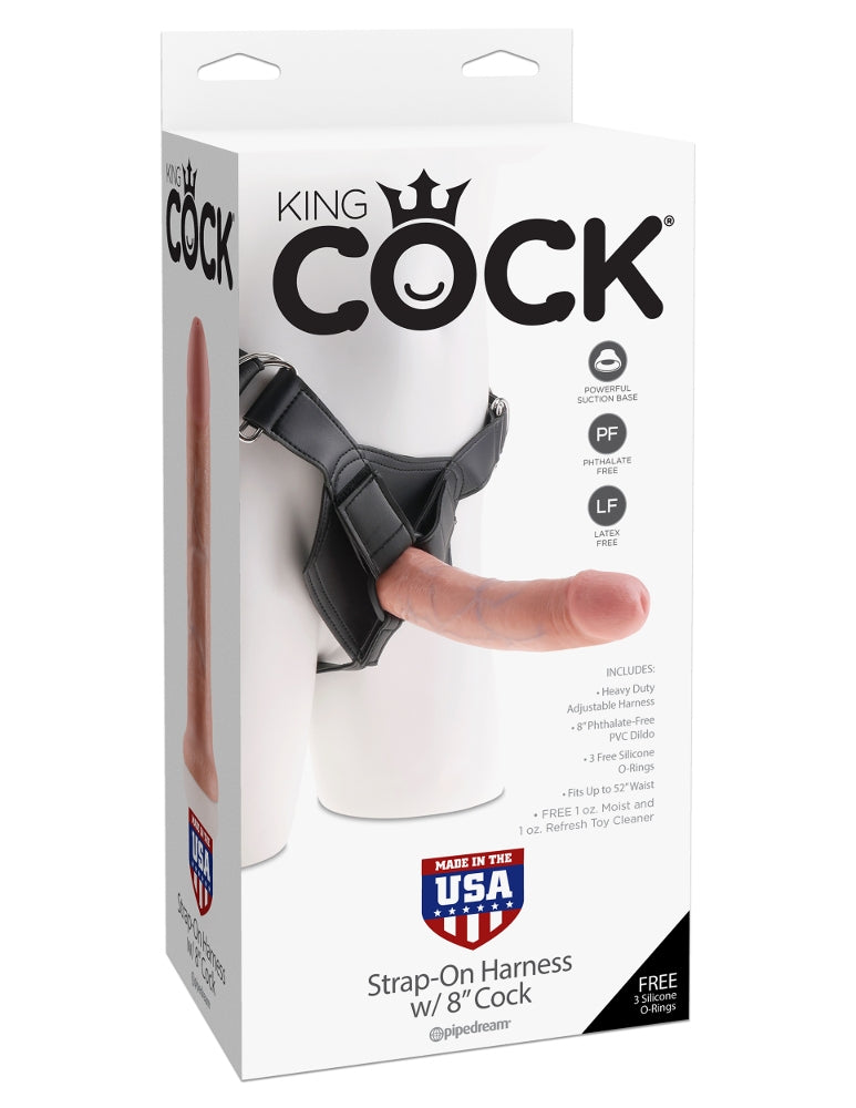 Strap-on Harness with 8in Cock - KING COCK King Cock - Boutique Séduction