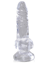 4 inches Dildo with Testicles - KING COCK CLEAR King Cock - Boutique Séduction