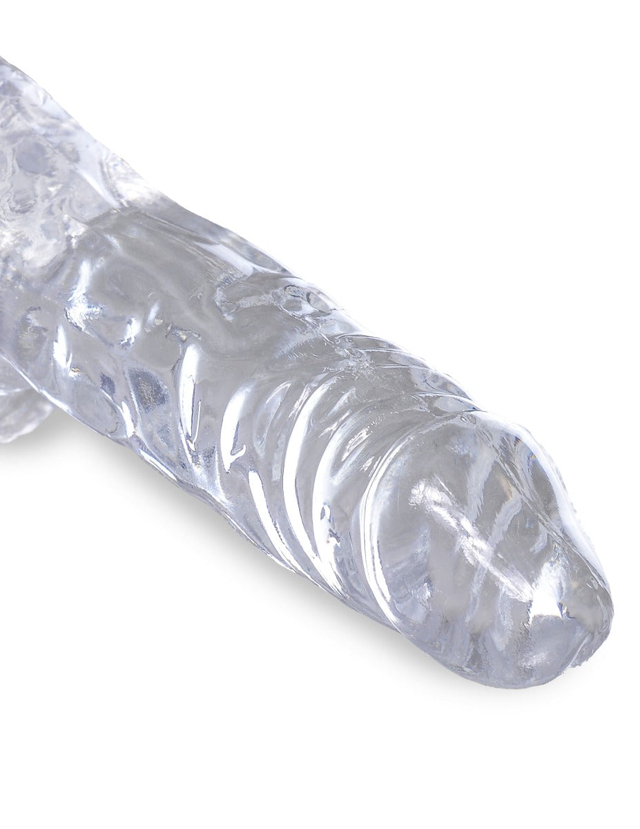 4 inches Dildo with Testicles - KING COCK CLEAR King Cock - Boutique Séduction