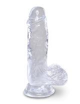 5 inches Dildo ??with Testicles - KING COCK CLEAR King Cock - Boutique Séduction