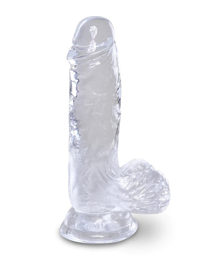 5 inches Dildo ??with Testicles - KING COCK CLEAR King Cock - Boutique Séduction