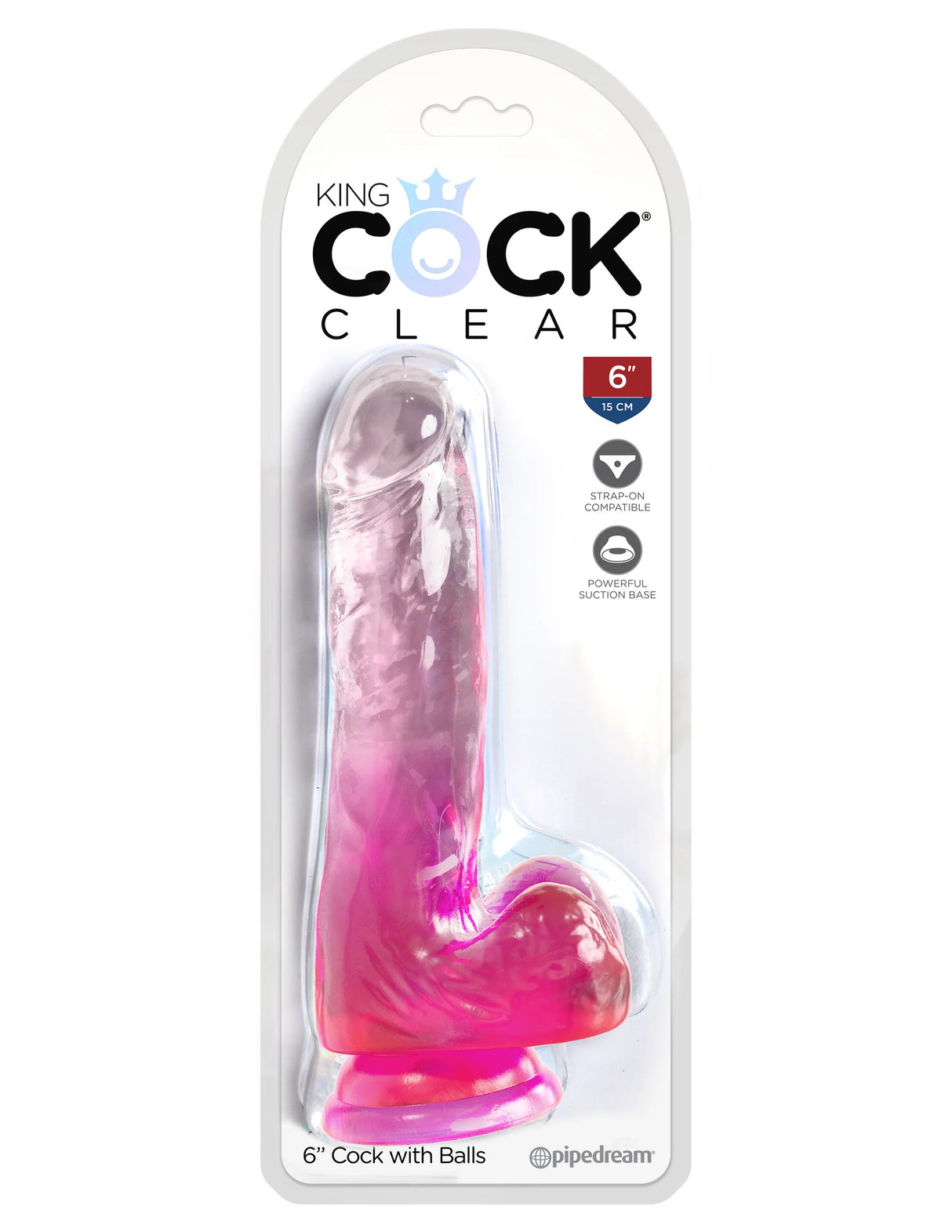 6 inches Cock With Balls - KING COCK CLEAR King Cock - Boutique Séduction