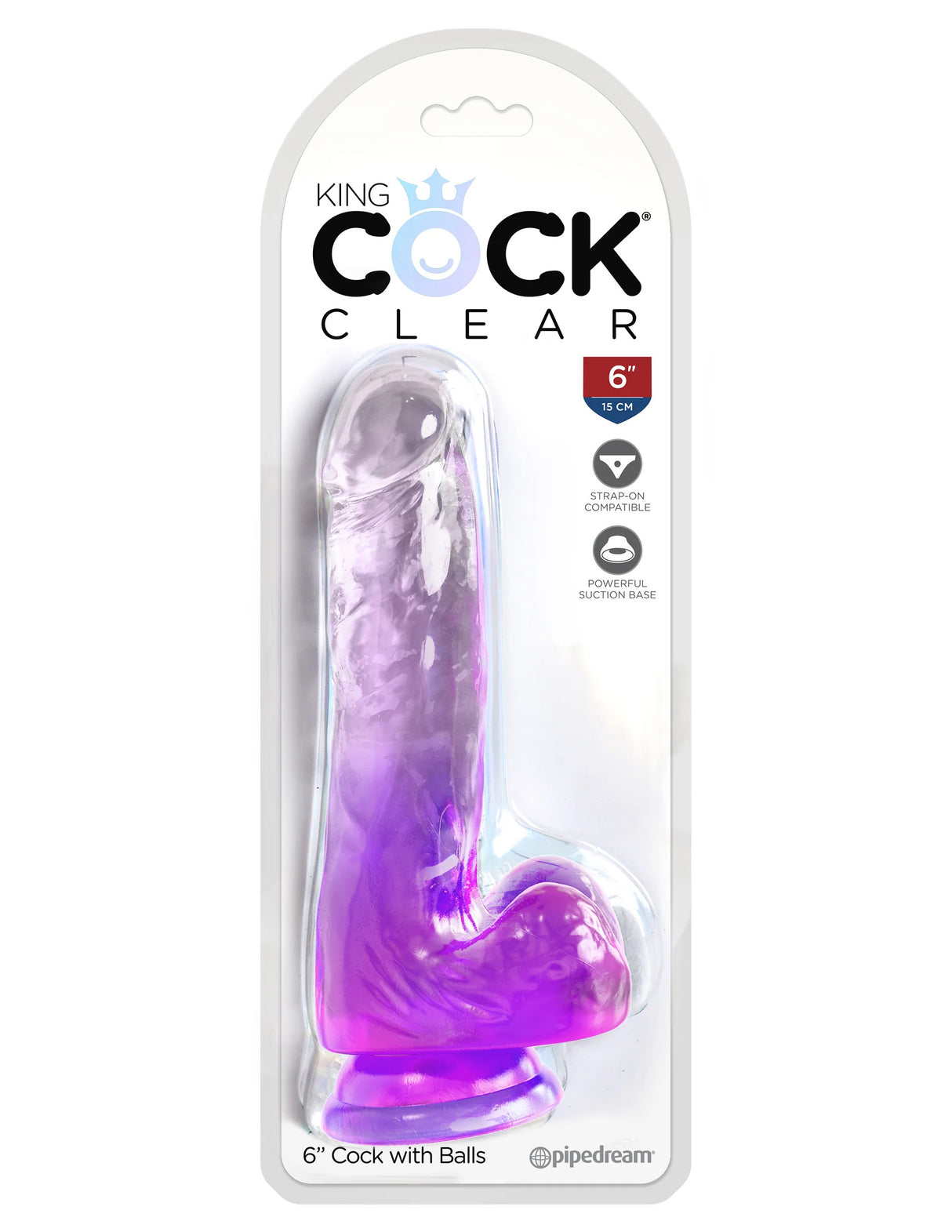 6 inches Cock With Balls - KING COCK CLEAR King Cock - Boutique Séduction