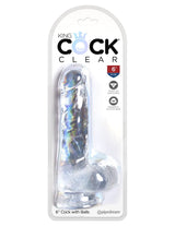 6 inches Dildo With Testicles - KING COCK CLEAR King Cock - Boutique Séduction