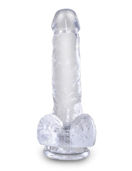 6 inches Dildo With Testicles - KING COCK CLEAR King Cock - Boutique Séduction