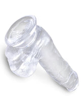 6 inches Dildo With Testicles - KING COCK CLEAR King Cock - Boutique Séduction