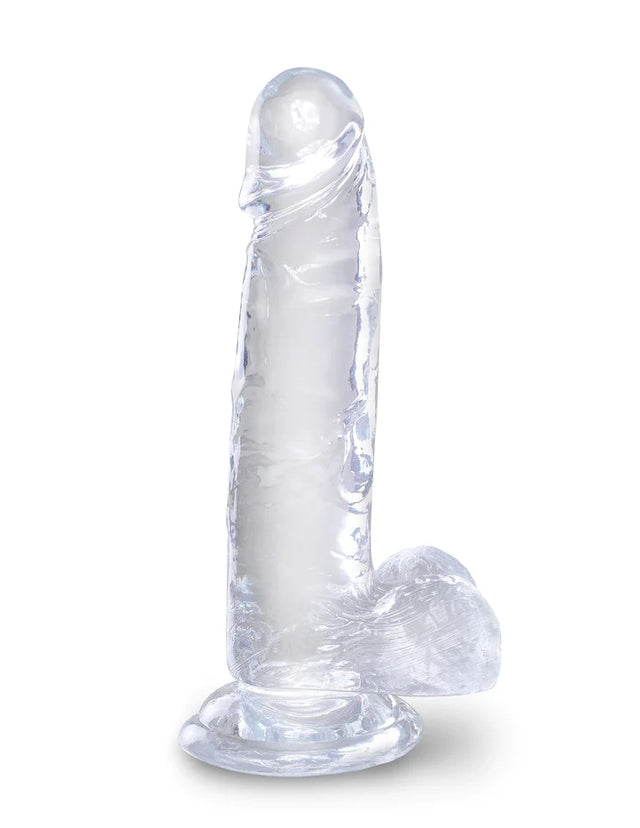 7 inches Dildo with Testicles - KING COCK CLEAR King Cock - Boutique Séduction