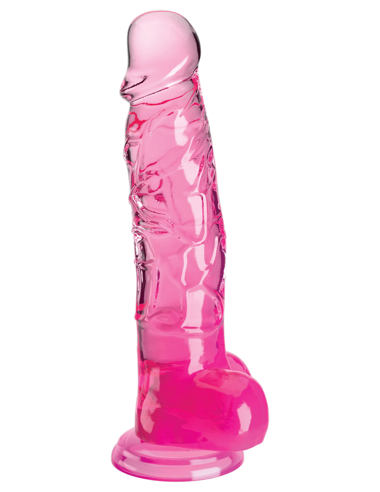 8 inches Cock with Balls - KING COCK CLEAR King Cock - Boutique Séduction