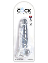 8 in Dildo With Balls - KING COCK CLEAR King Cock - Boutique Séduction