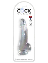 7.5 inches Smooth Cock with Balls - KING COCK CLEAR King Cock - Boutique Séduction