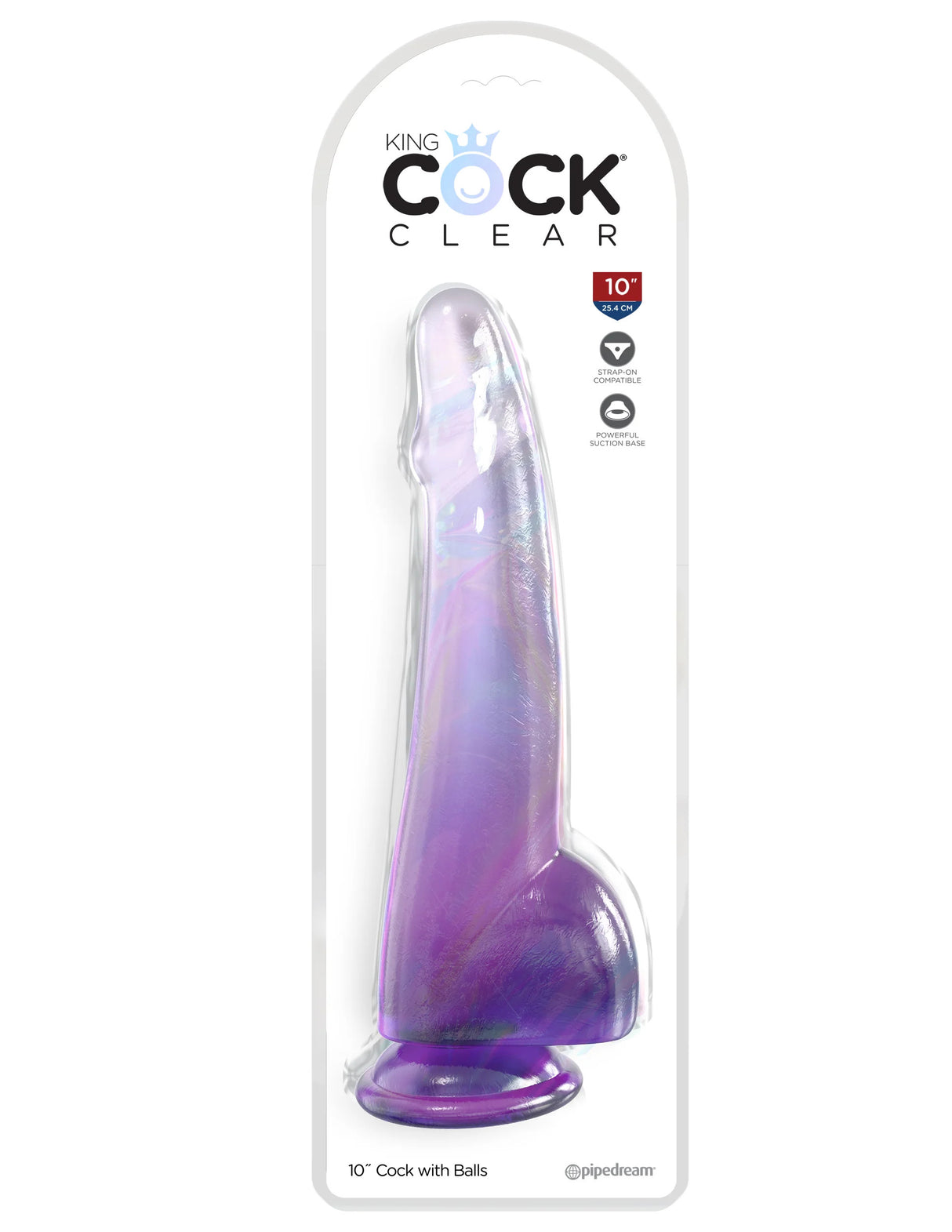 10 inches Cock whit Balls - KING COCK CLEAR King Cock - Boutique Séduction