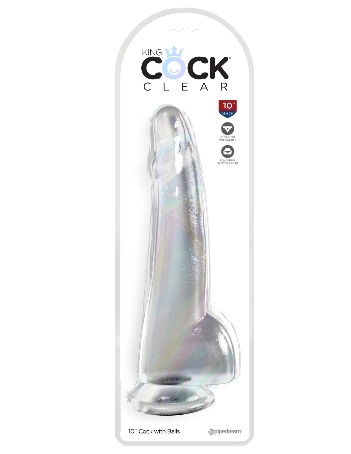 10 inches Cock whit Balls - KING COCK CLEAR King Cock - Boutique Séduction