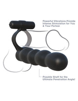 Vibrating double penetrator cock ring - Fantasy C-Rings - Posable Partner Double Penetrator FANTASY C-Ringz - Boutique Séduction