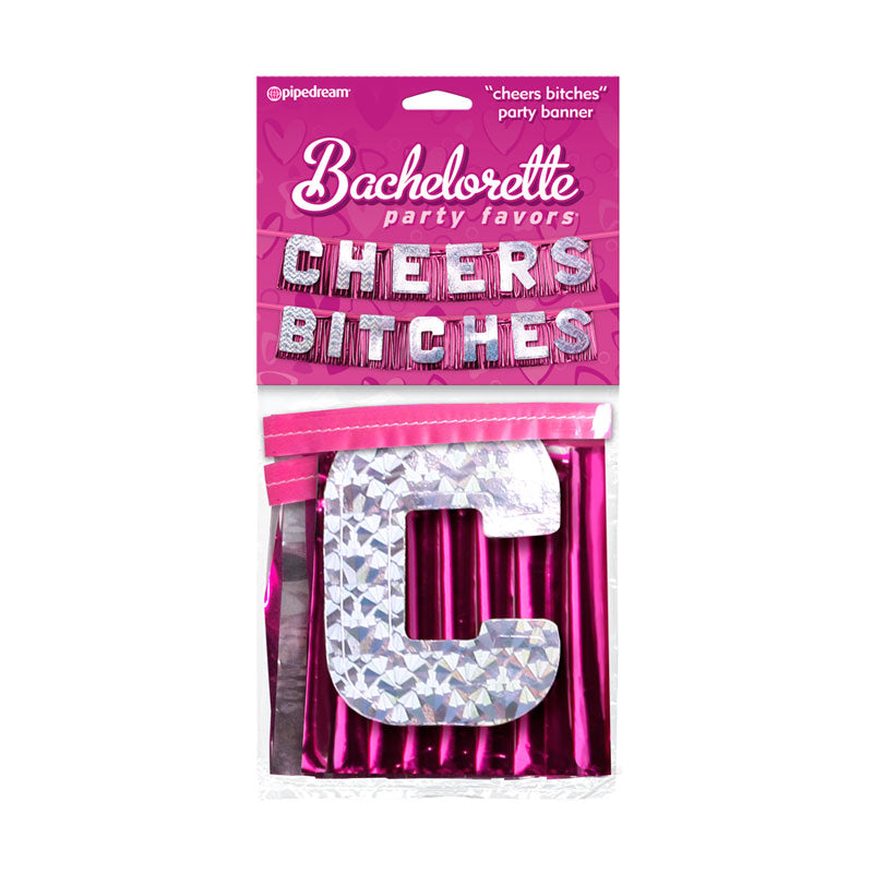 Cheers Bitches Party Banner Bachelorette Party Favors - Boutique Séduction