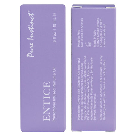 ENTICE Pheromone Infused Perfume Oil - PURE INSTINCT Pure Instinct - Boutique Séduction