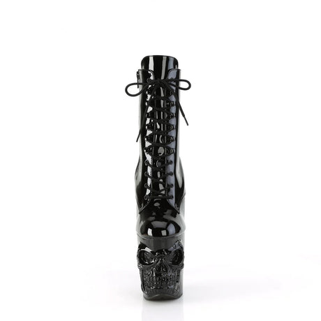 Finger Bone Ankle Boot - 8" Heel - PLEASER - Black Pleaser Shoes - Boutique Séduction