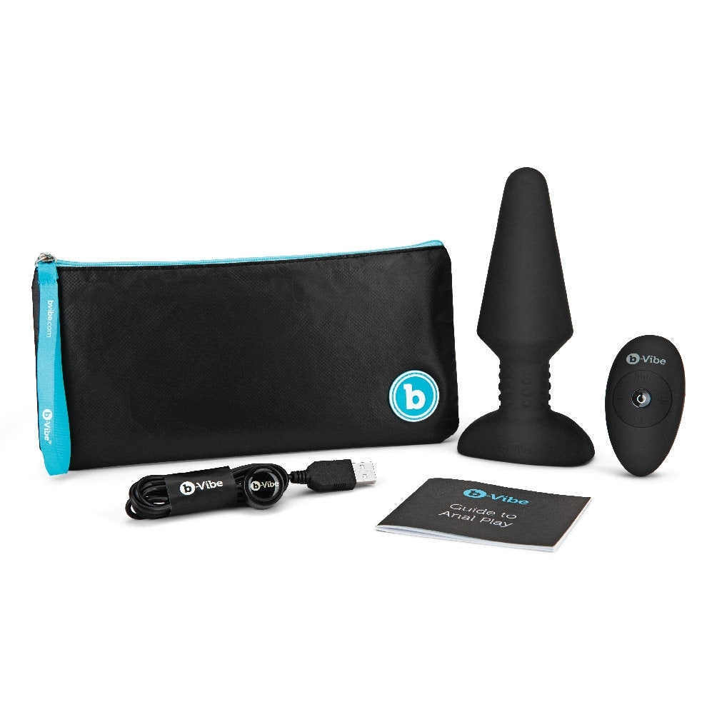 Vibrating butt plug with rotating beads - B-Vibe - Rimming XL B-Vibe - Boutique Séduction