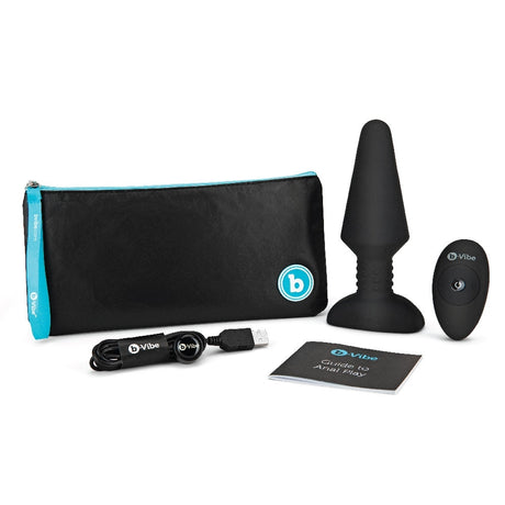 Vibrating butt plug with rotating beads - B-Vibe - Rimming XL B-Vibe - Boutique Séduction