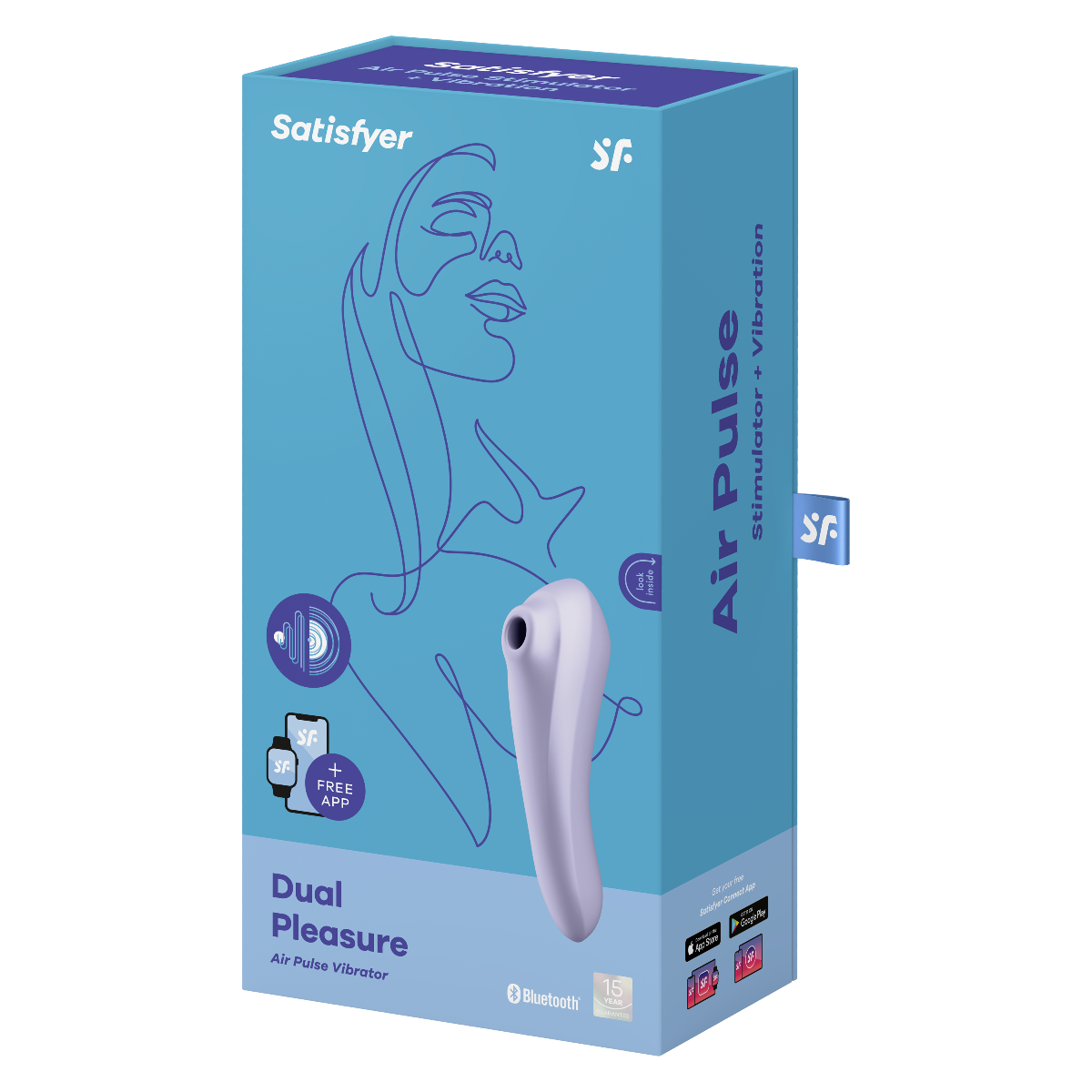 2 in 1 clitoral stimulator and g-spot vibrator - Dual Pleasure Satisfyer - Boutique Séduction