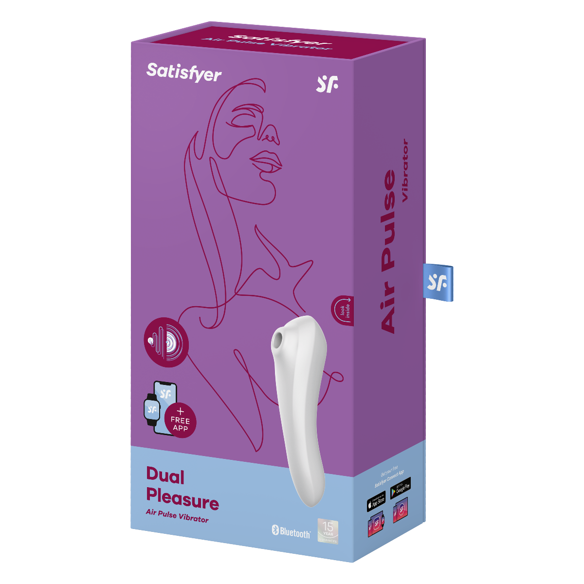 2 in 1 clitoral stimulator and g-spot vibrator - Dual Pleasure Satisfyer - Boutique Séduction