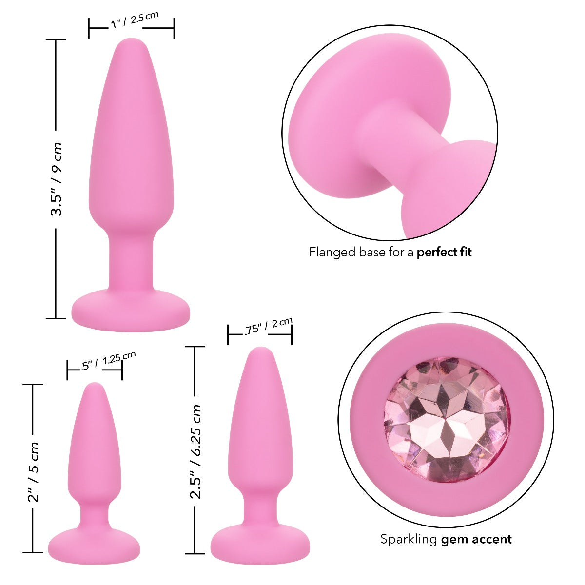 Anal plug set - First Time - Crystal Booty Kit First Time - Boutique Séduction