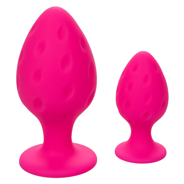 Textured anal plug set - Cheeky - Pink Cheeky - Boutique Séduction