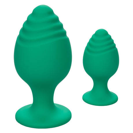 Textured anal plug set - Cheeky - Green Cheeky - Boutique Séduction