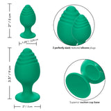 Textured anal plug set - Cheeky - Green Cheeky - Boutique Séduction