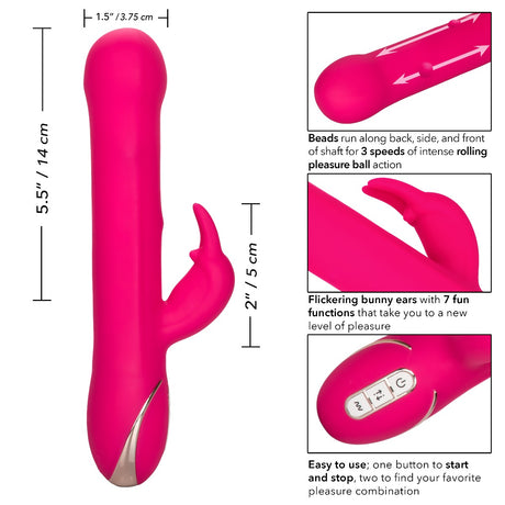 Double stimulation vibrator - Jack Rabbit Signature - Beaded Rabbit Jack Rabbit - Boutique Séduction