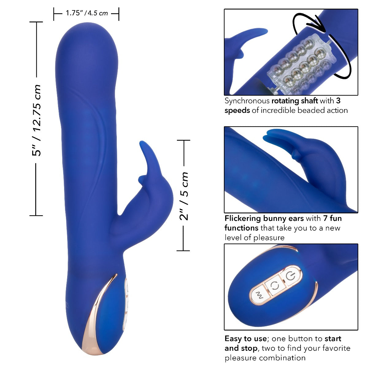 Double stimulation vibrator - Jack Rabbit Signature - Rotating Beaded Jack Rabbit - Boutique Séduction