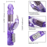 Double stimulation vibrator - Calexotics - 5 Rows Jack Rabbit Jack Rabbit - Boutique Séduction