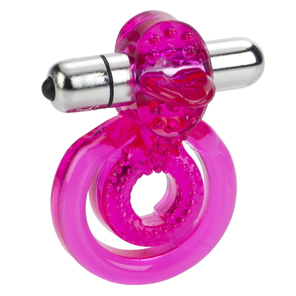 Vibrating Double Cock Ring - Dual Clit Flicker Couple's Enhancers - Boutique Séduction