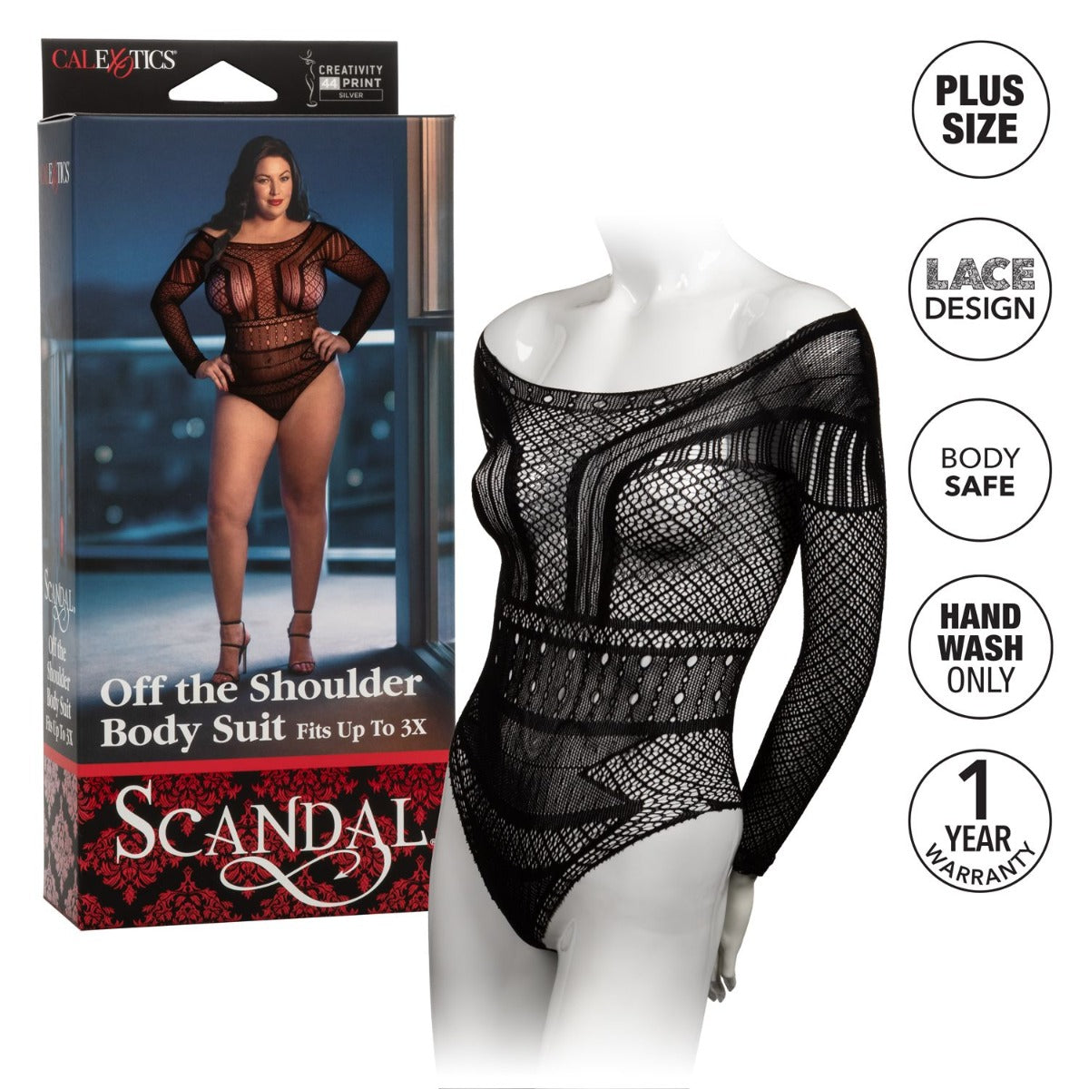 Off The Shoulder Bodysuit - SCANDAL Scandal - Boutique Séduction