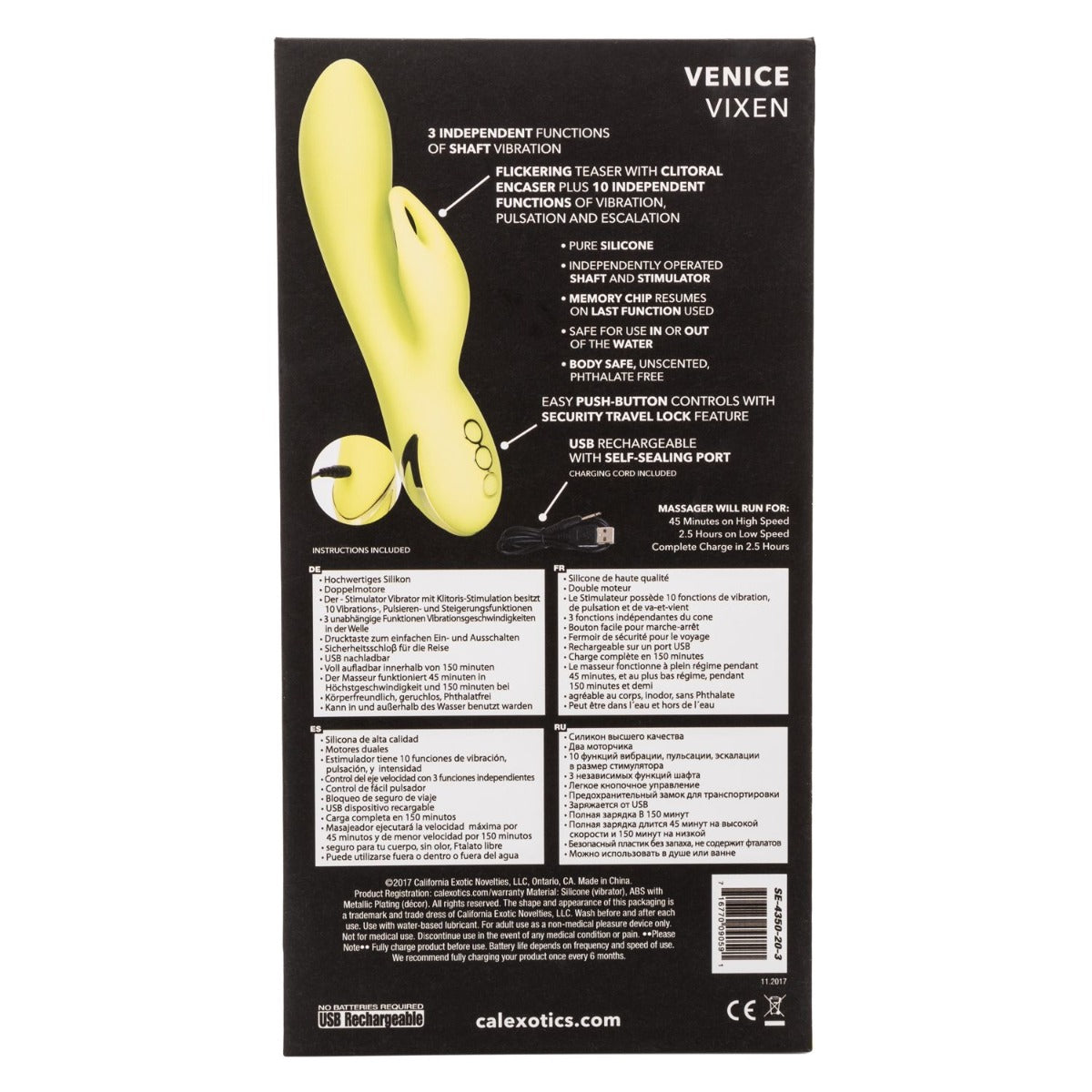 VENICE VIXEN Double Stimulation Vibrator - CALIFORNIA DREAMING California Dreaming - Boutique Séduction