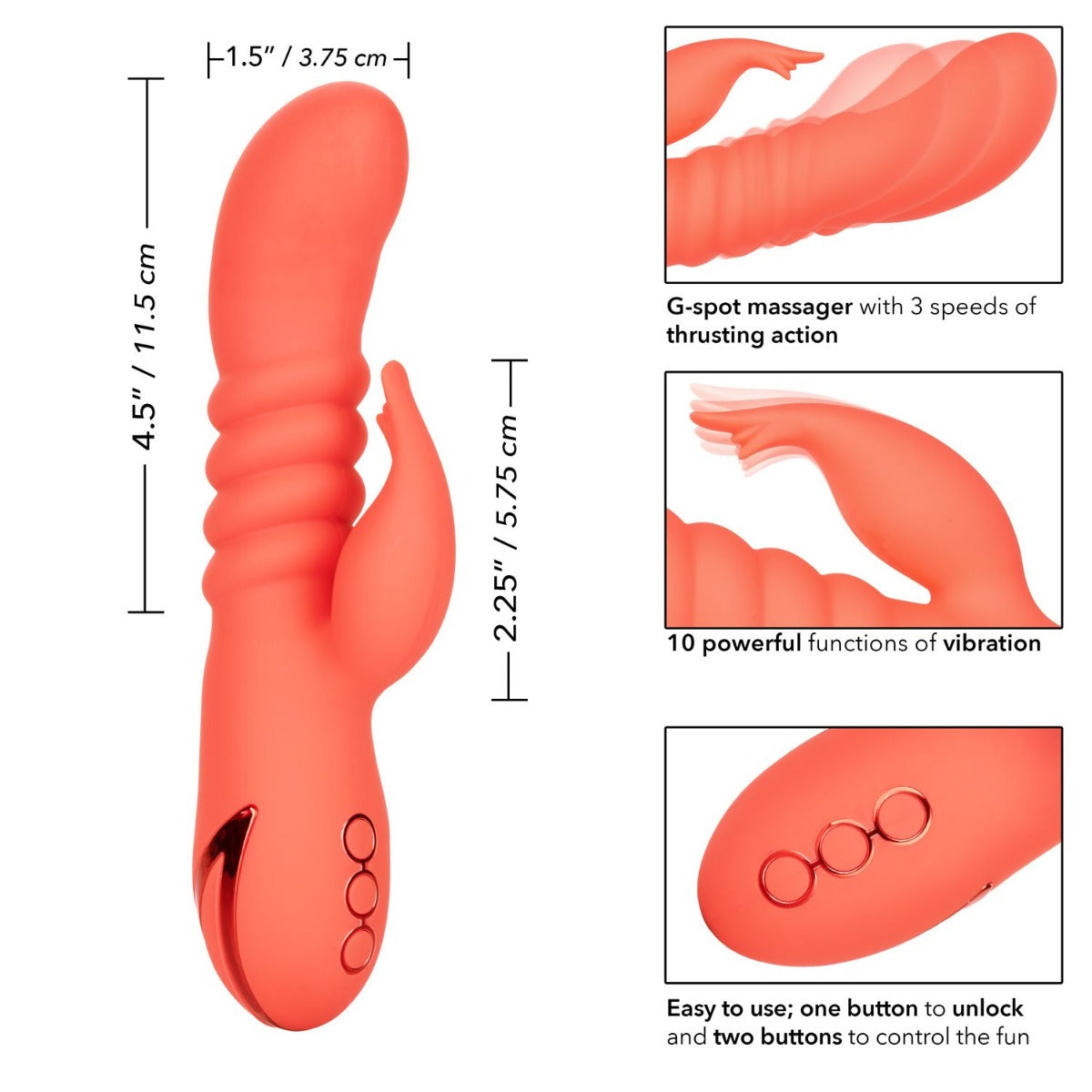 ORANGE COUNTY CUTIE Double Stimulation Vibrator - CALIFORNIA DREAMING California Dreaming - Boutique Séduction