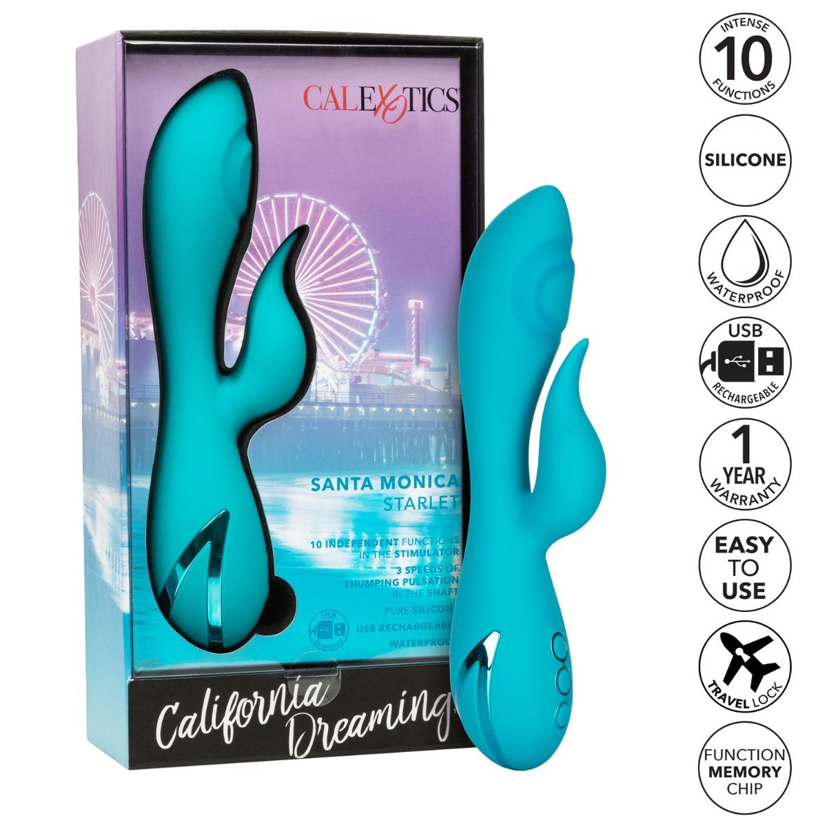 SANTA MONICA STARLET Double Stimulation Vibrator - CALIFORNIA DREAMING California Dreaming - Boutique Séduction