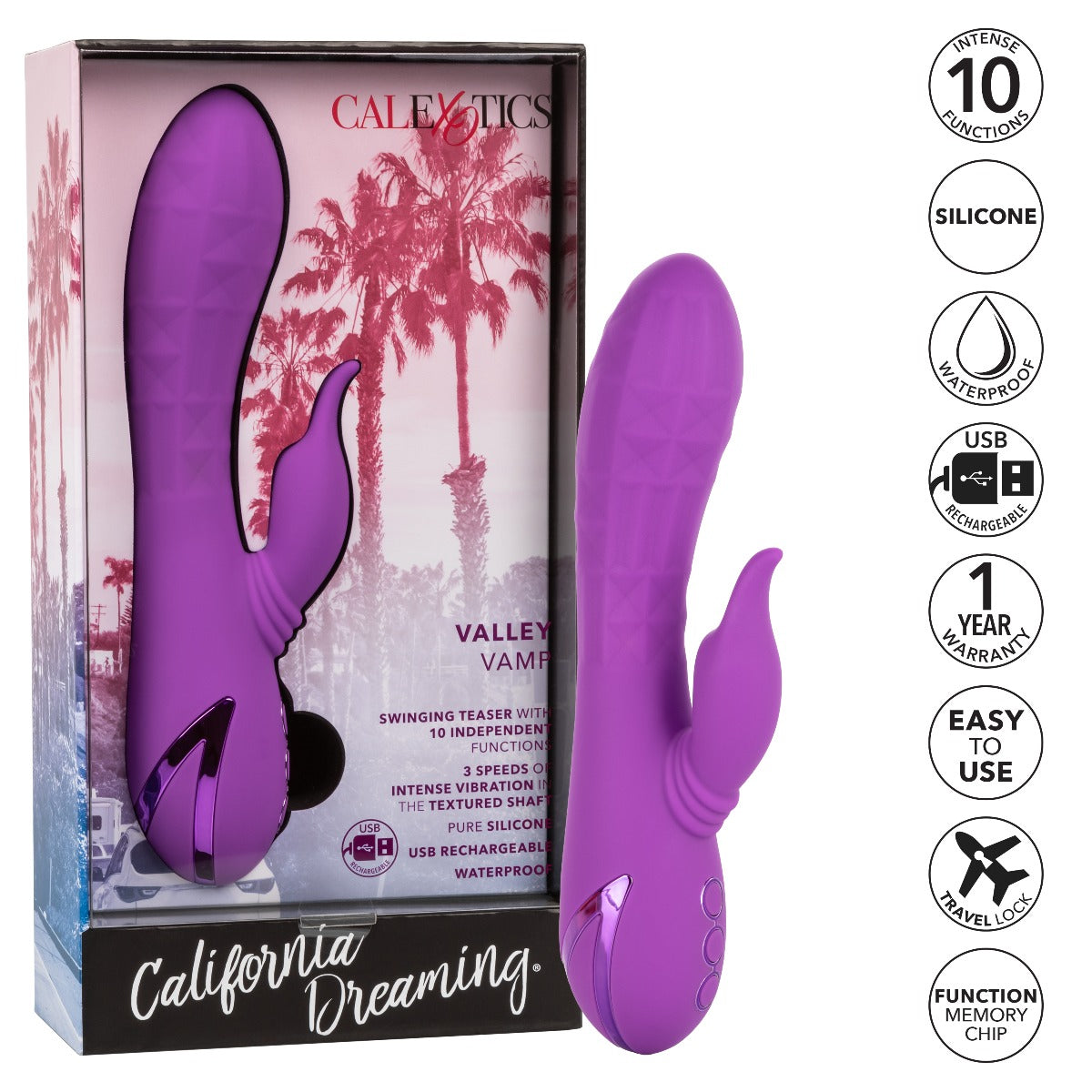 Double stimulation vibrator - California Dreaming - Valley Vamp California Dreaming - Boutique Séduction