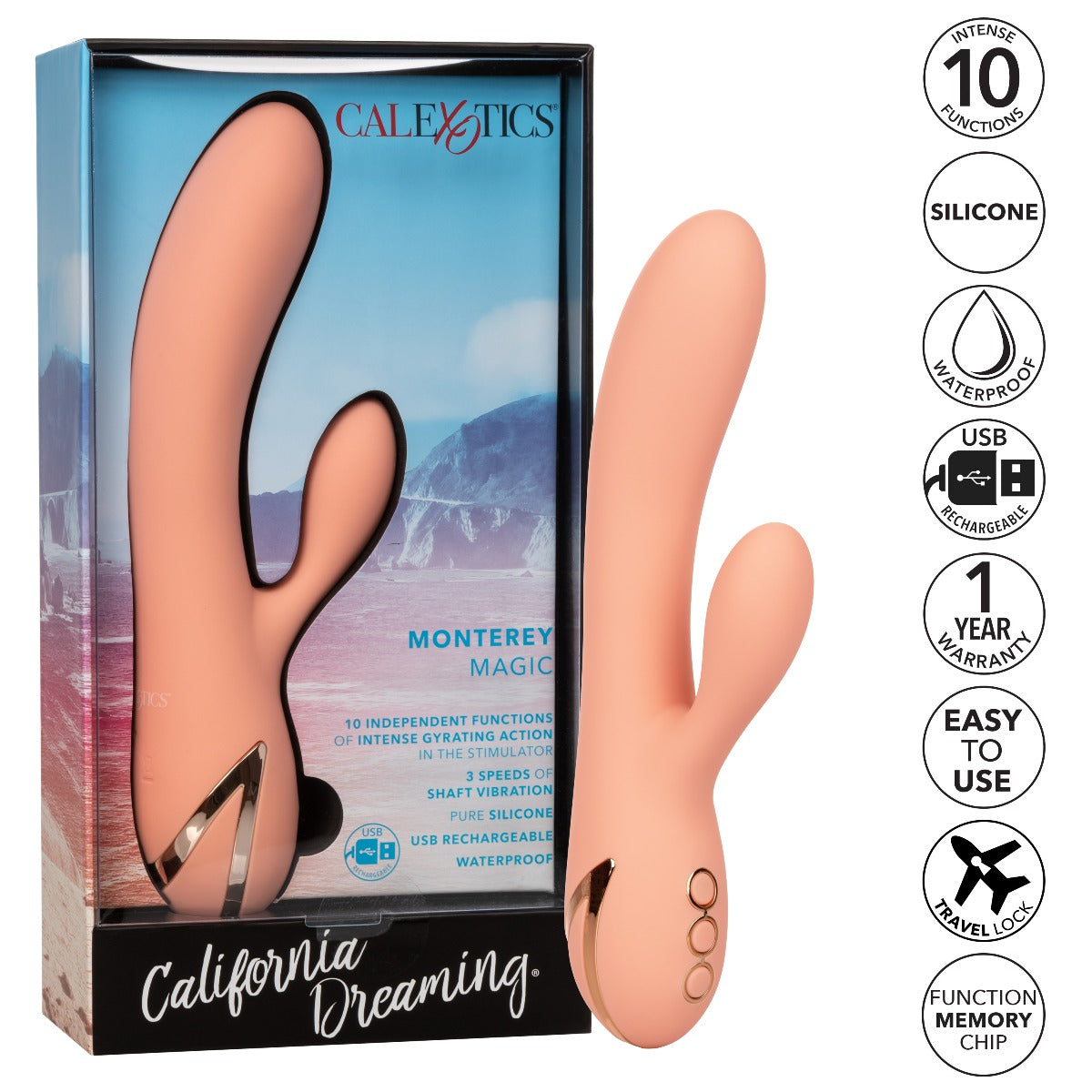 Double stimulation vibrator - California Dreaming - Monterey Magic California Dreaming - Boutique Séduction