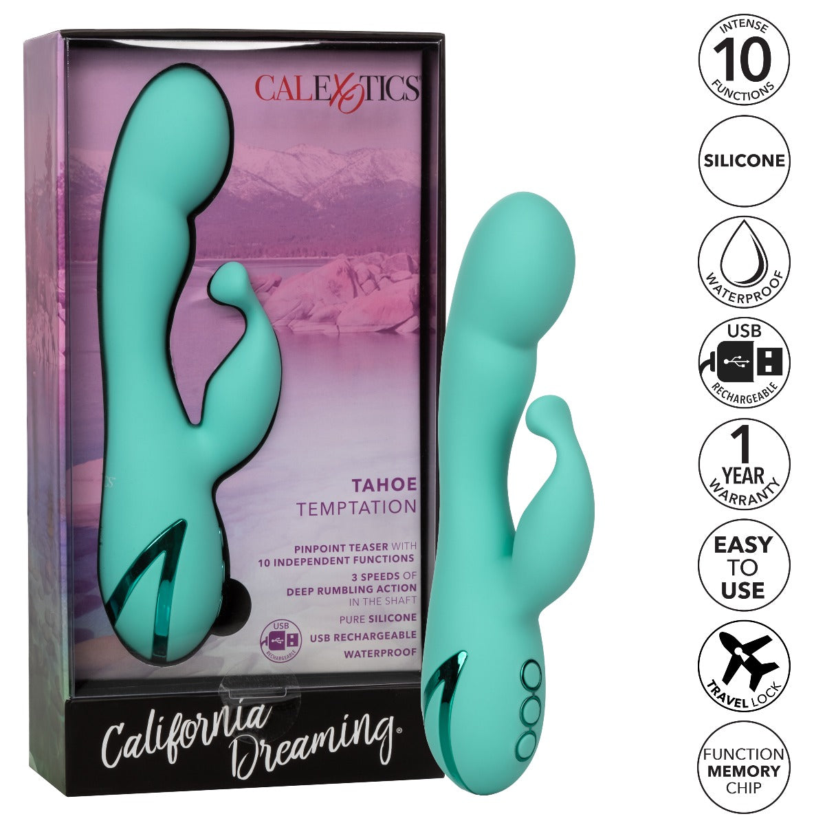 TAHOE TEMPTATION Double Stimulation Vibrator - CALIFORNIA DREAMING California Dreaming - Boutique Séduction