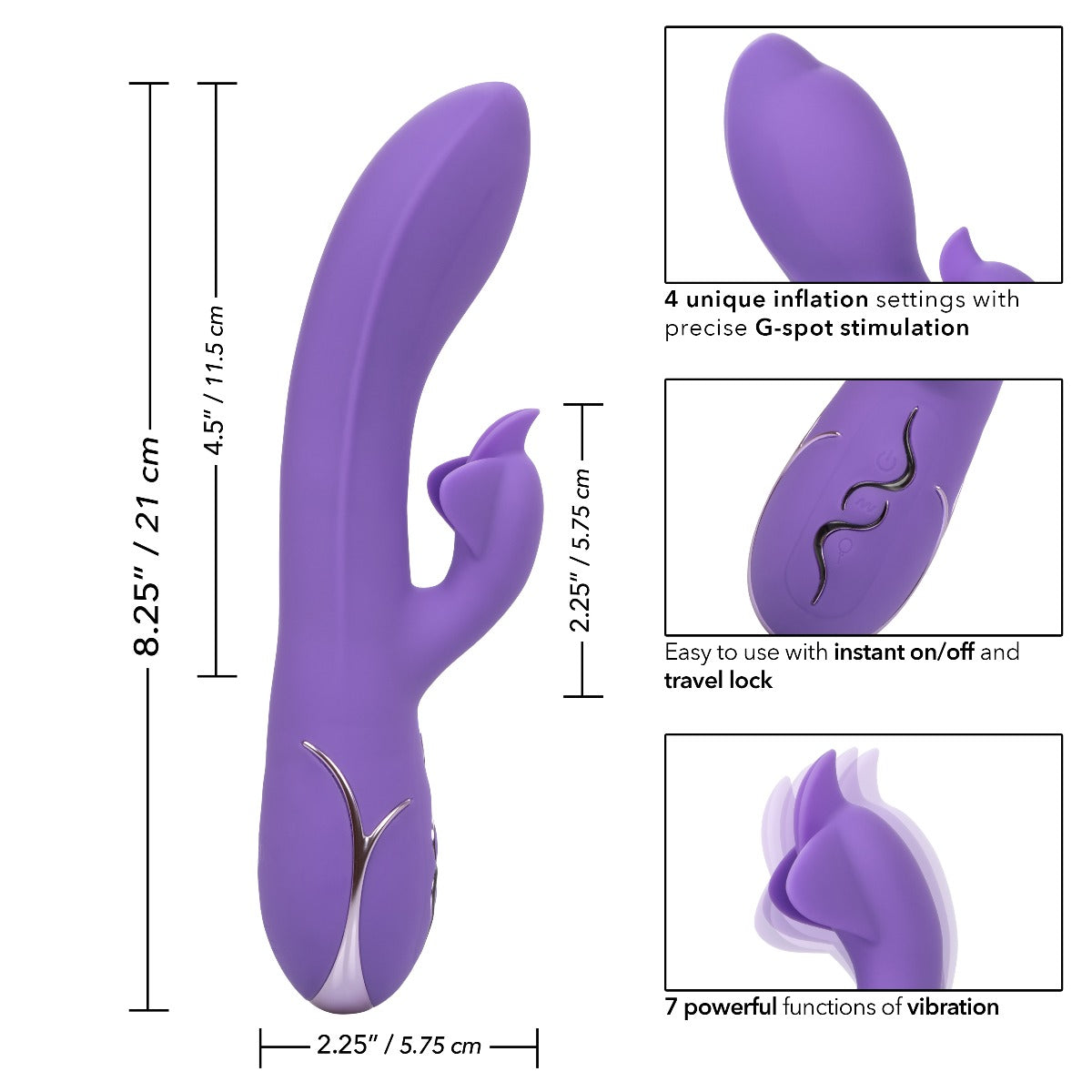 G-FLUTTER Inflatable G-Spot Vibrator - INSATIABLE G Insatiable G - Boutique Séduction