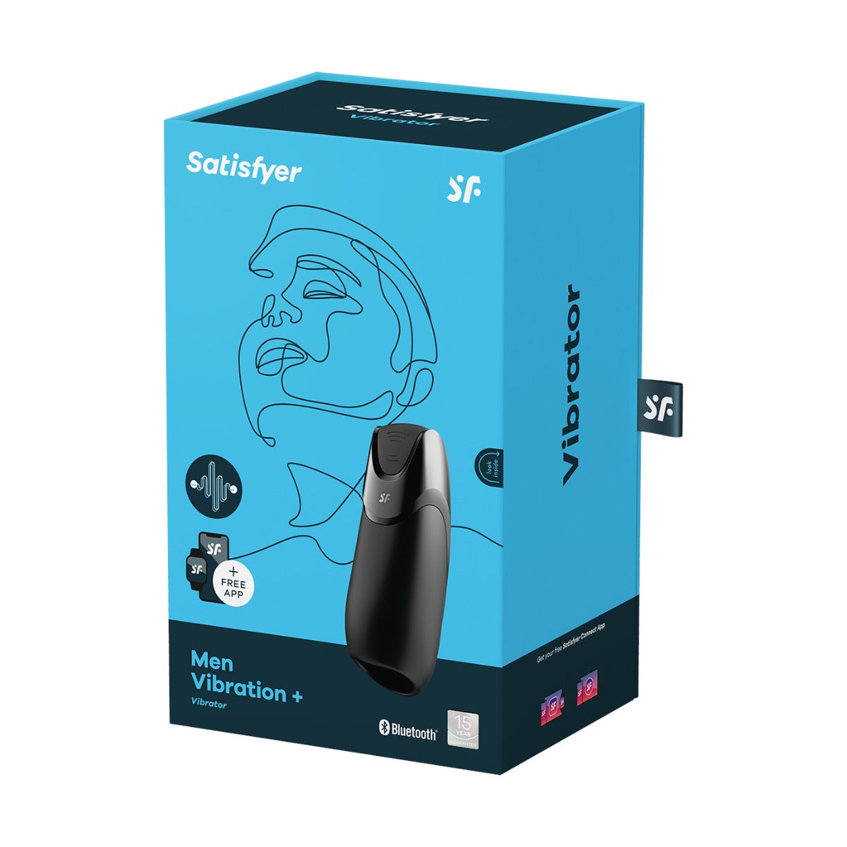 MEN VIBRATION + Bluetooth App Masturbator Satisfyer - Boutique Séduction