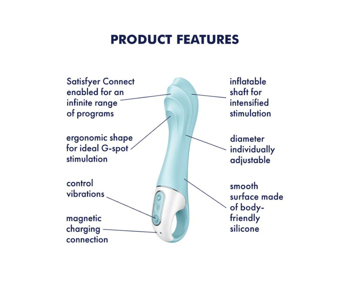 AIR PUMP VIBRATOR 5+ Inflatable G-Spot Vibrator Satisfyer - Boutique Séduction