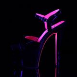 7" (178mm) Heel, 2 3/4" (70mm) Platform two tone ankle strap sandal Pleaser Shoes - Boutique Séduction