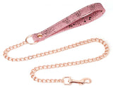 Collar & Leash Pink Snake Print - SPARTACUS Spartacus - Boutique Séduction