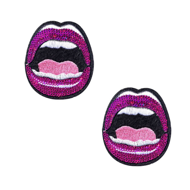 Pasties (2) - Neva Nude - Sequin Fuchsia Lips Neva Nude - Boutique Séduction