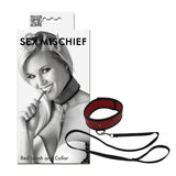 S&M - Red Leash and Collar Sex & Mischief - Boutique Séduction