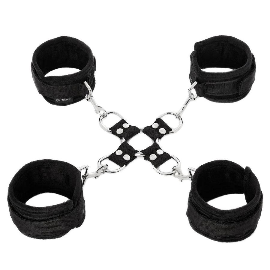 5 piece Hog tie & cuff set the Sportsheet - Boutique Séduction